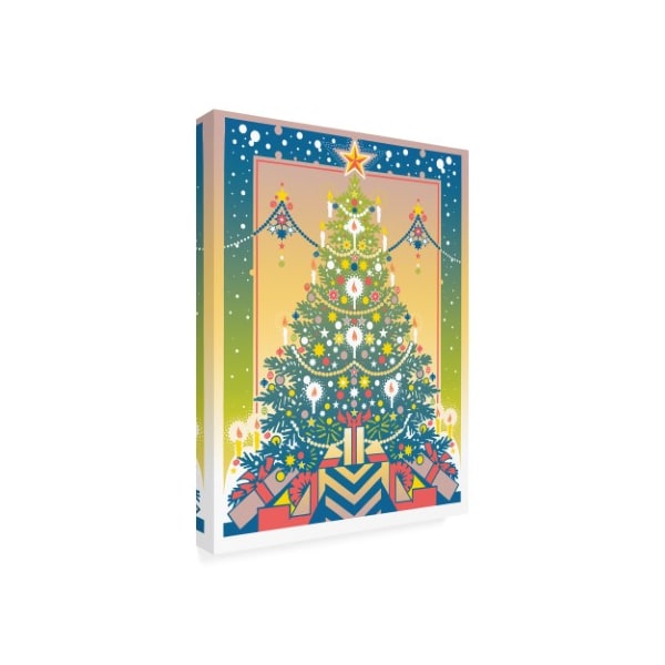 David Chestnutt 'Christmas Tree Gifts' Canvas Art,14x19